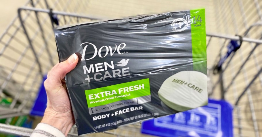 Dove Men+Care Bar Soap 14-Pack Just $9.58 Shipped on Amazon (Only 68¢ Each)