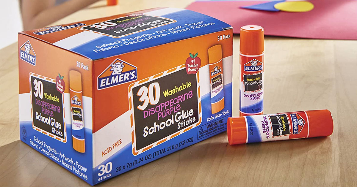 Elmer’s Disappearing Purple Glue Sticks 30-Pack Only $8 Shipped on Amazon (Just 27¢ Each!)