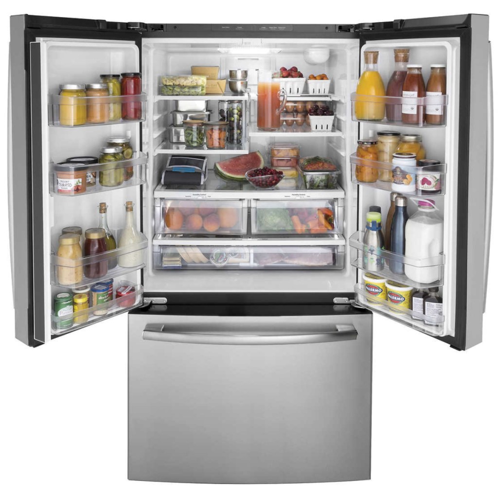 GE Fridge with Doors Open