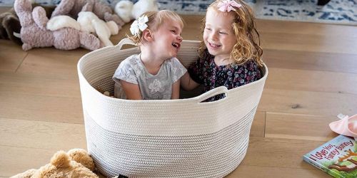 Little Hippo Cotton Rope Storage Basket 2-Pack Set Only $23.88 on Amazon (Regularly $50)