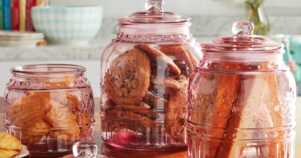 Pioneer Woman Canisters filled with treats