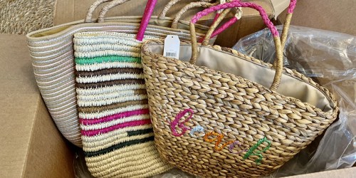 Time & Tru Straw Beach Tote Bags Only $14.50 on Walmart.online (Regularly $25)