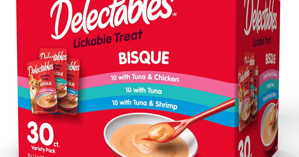 hartz delectables bisque lickable treats box