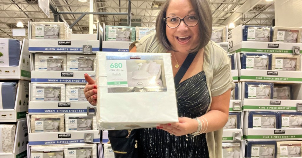 holding the best costco sheets in-store