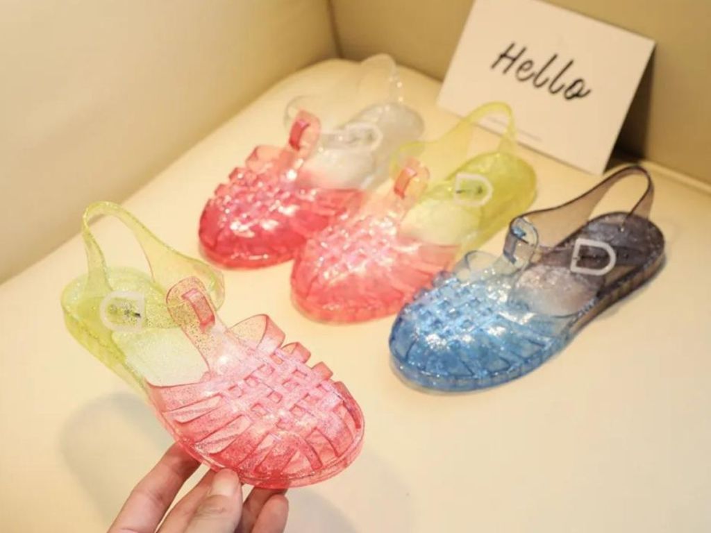 Toddler/Kids Round Toe Gladiator Type Jelly Slipper Sandals