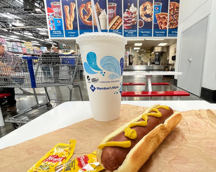 sam's club food court hot dog and soda