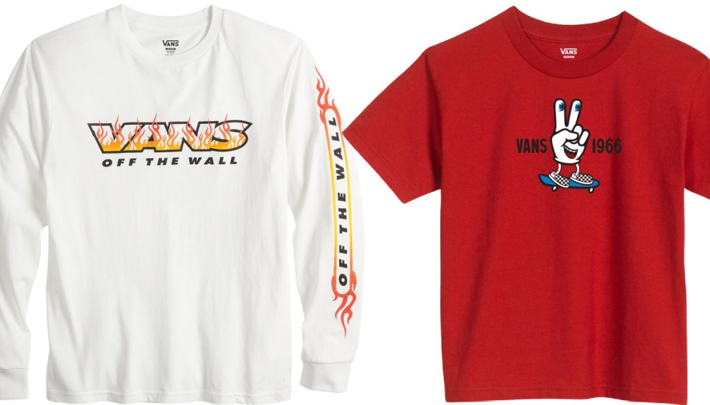 van boys long sleeve and short sleeve