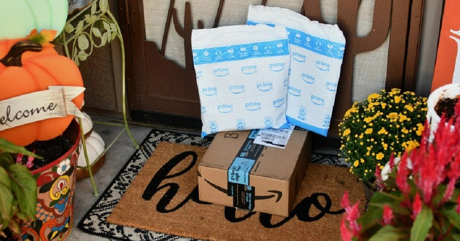 amazon packages at doorstep