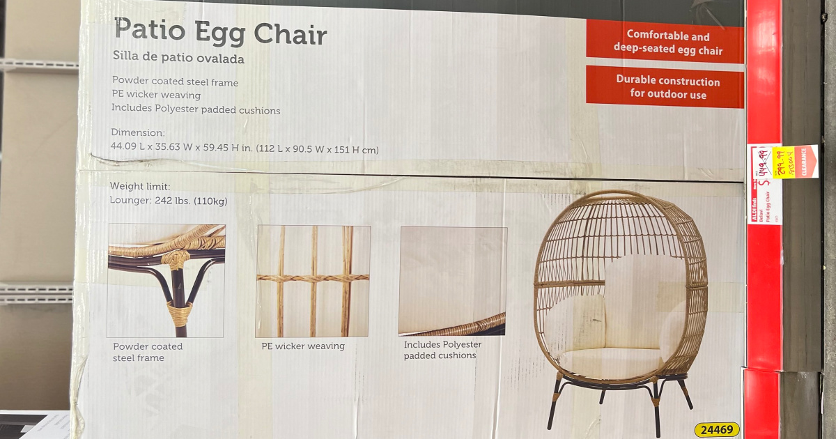 Belavi Patio Egg Chair w/ Cushions