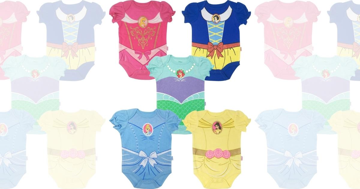 repeating stock images of disney princess onesie bodysuits