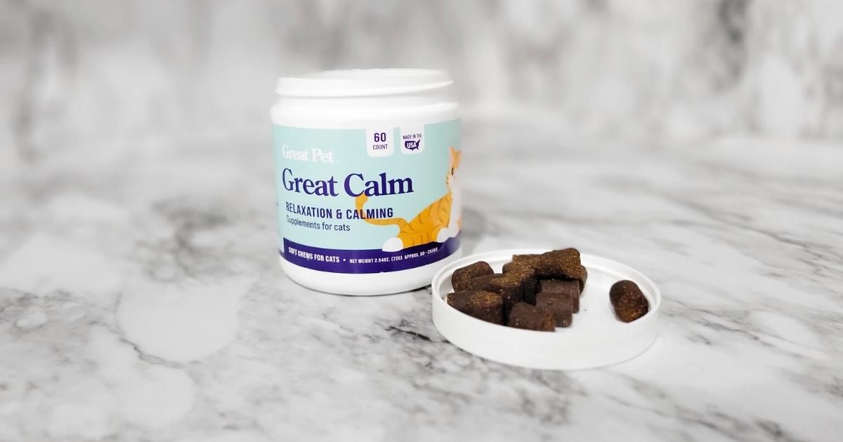 Great Calm Natural Cat Calming Treats 60-Count Bottle