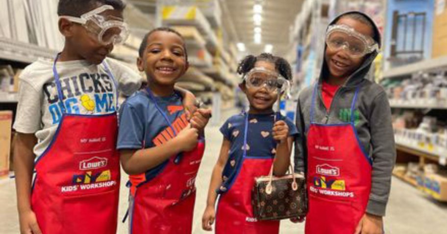 Kids in aisle at Lowes