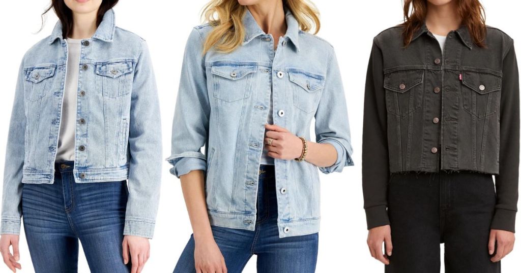 women in Macy's Denim Jackets