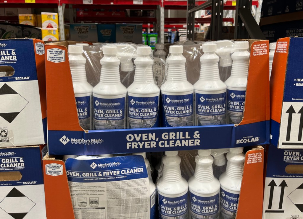 in-store display of oven cleaner 3-packs