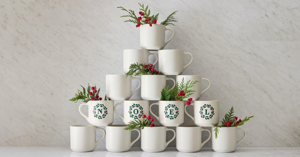 Pottery Barn Holly Alphabet Mug 