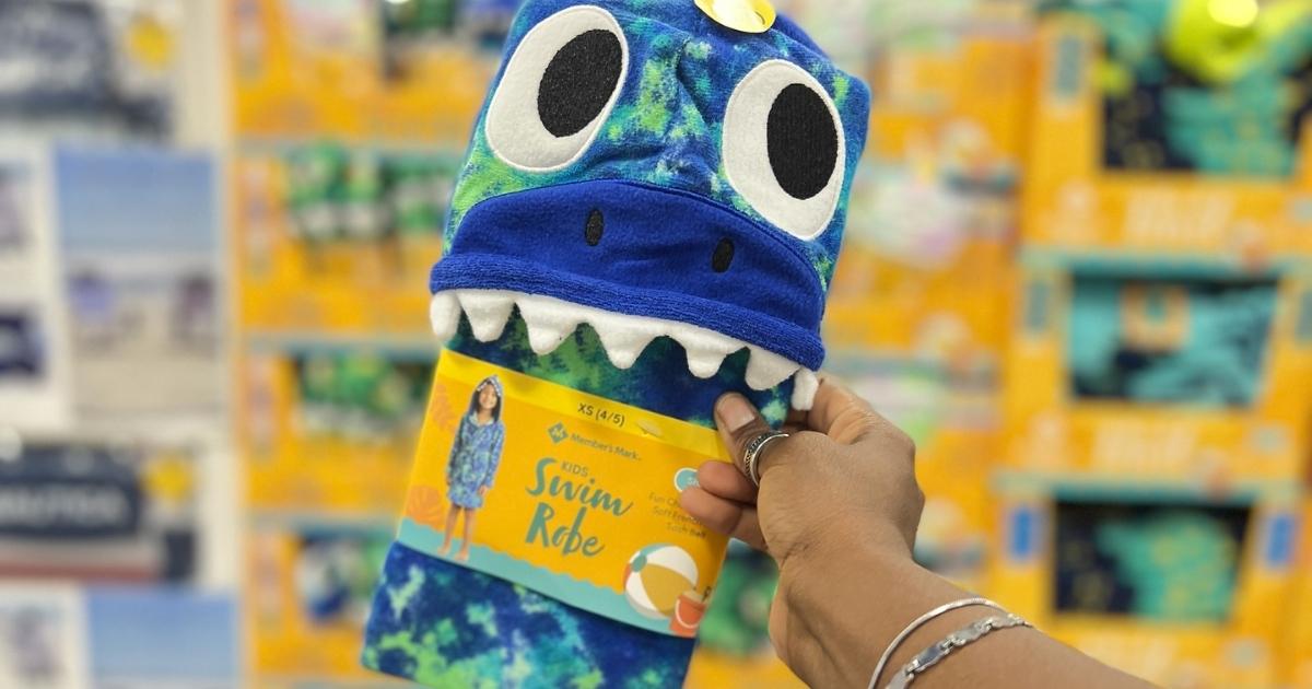 member's mark toddler shark swim robe