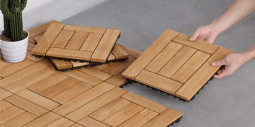 Interlocking Wooden Floor Tiles 27-Count from $79.98 Shipped on Walmart.online (Regularly $100)