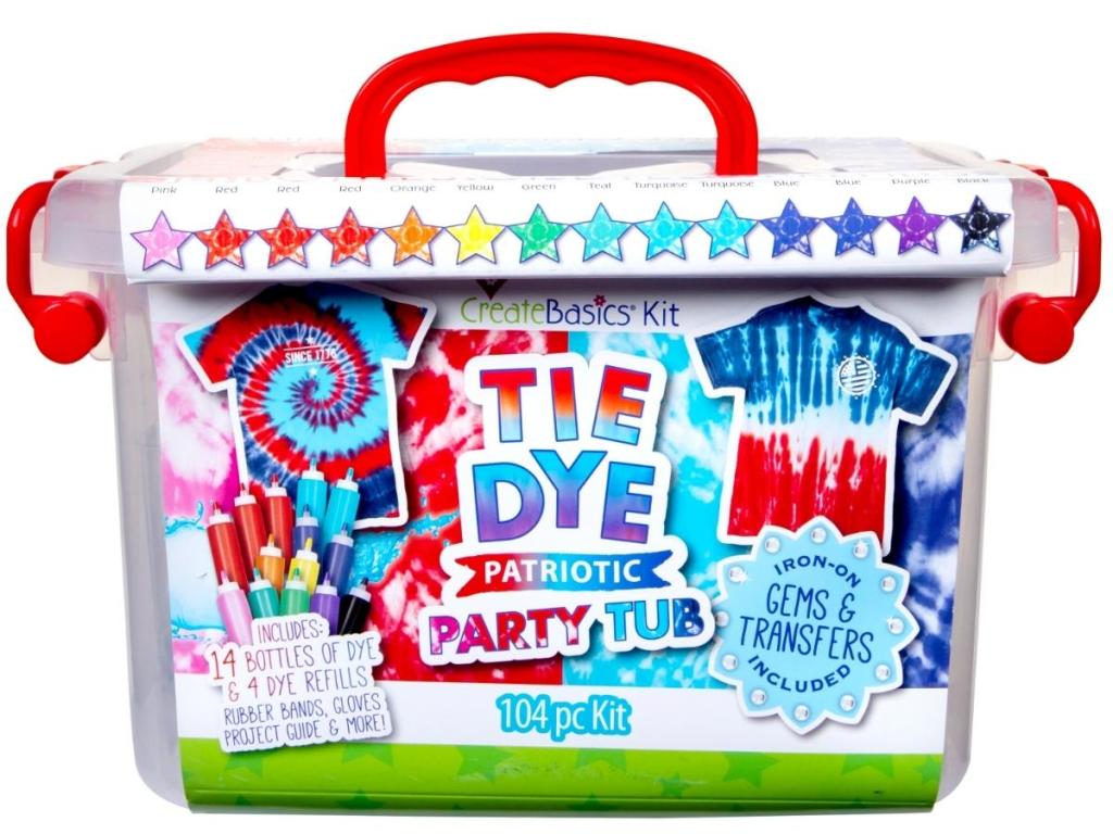 Create Basics Patriotic Tie-Dye Party Tub Kit