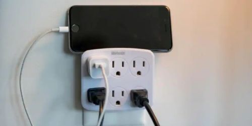 Wall Outlet Adapters & Surge Protectors w/ Phone Cradles from $3 on Amazon or HomeDepot.online