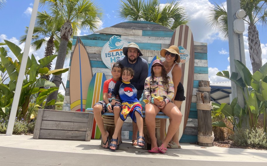 family at waterpark