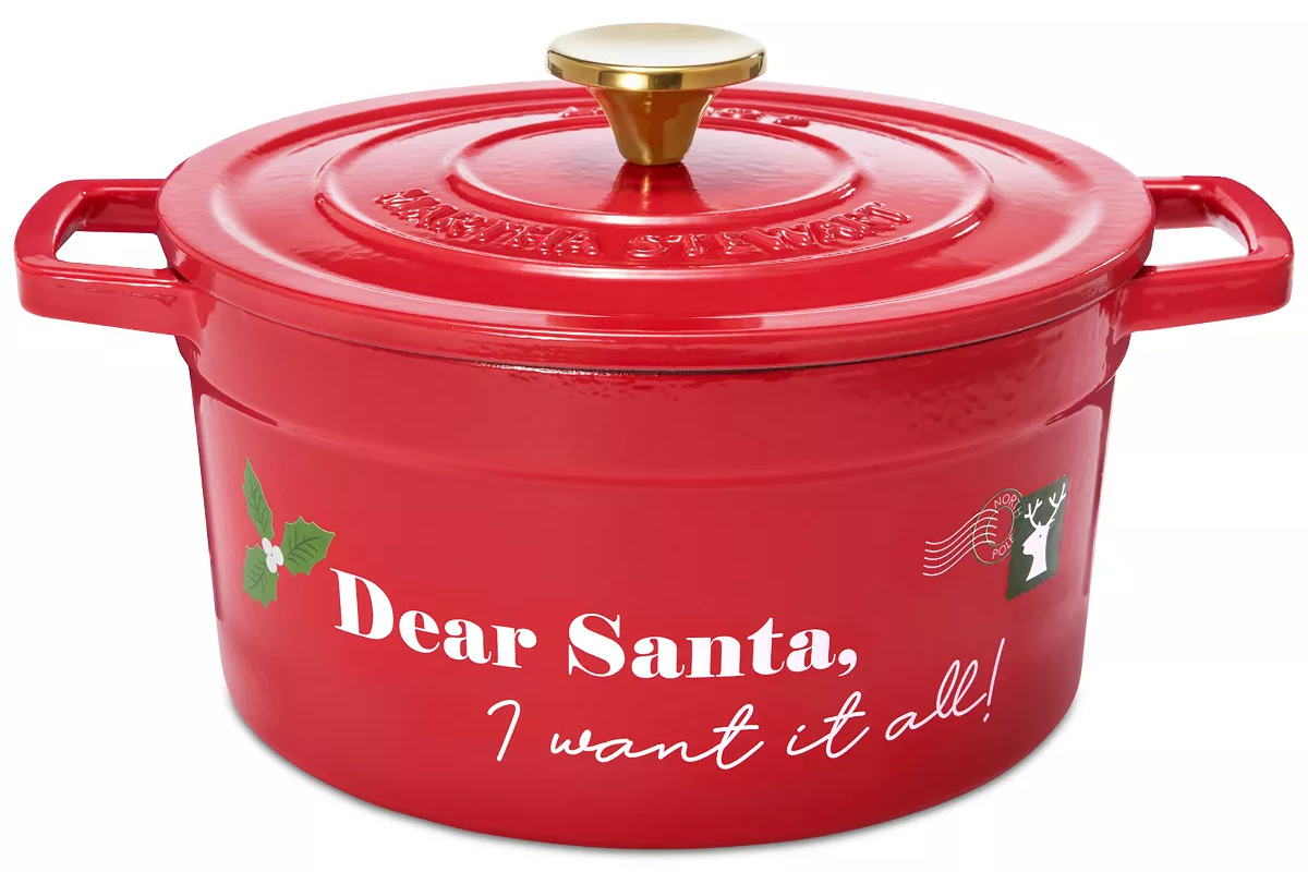 martha stewart dear santa dutch oven