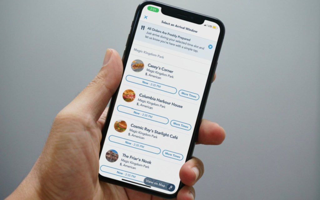 mobile order on my disney experience
