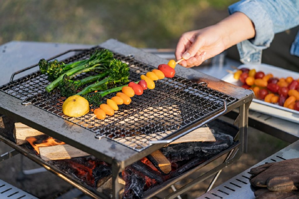 fire roasted tomato kabobs by campspot