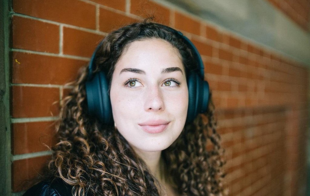 woman wearing headphones