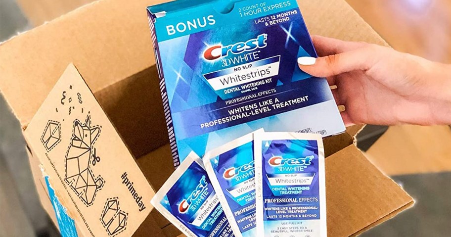 crest 3d whitestrips in amazon box