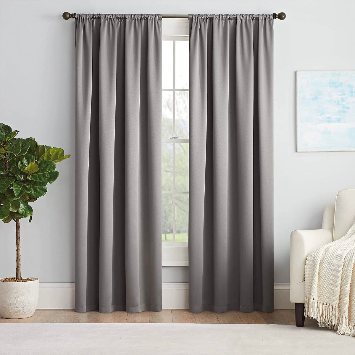 Eclipse darrell room darkening panel gray