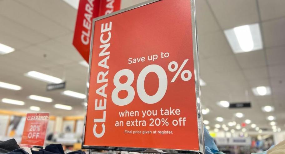 kohl's 80% off clearance sign in store