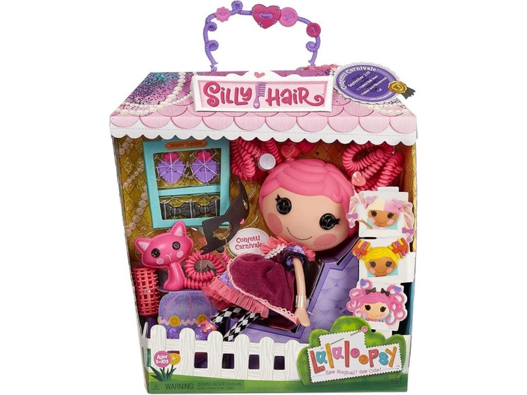 Lalaloopsy 13" Silly Hair Doll Confetti Carnivale w/ Pet Cat