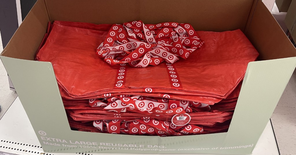 Large Red Target bags in box