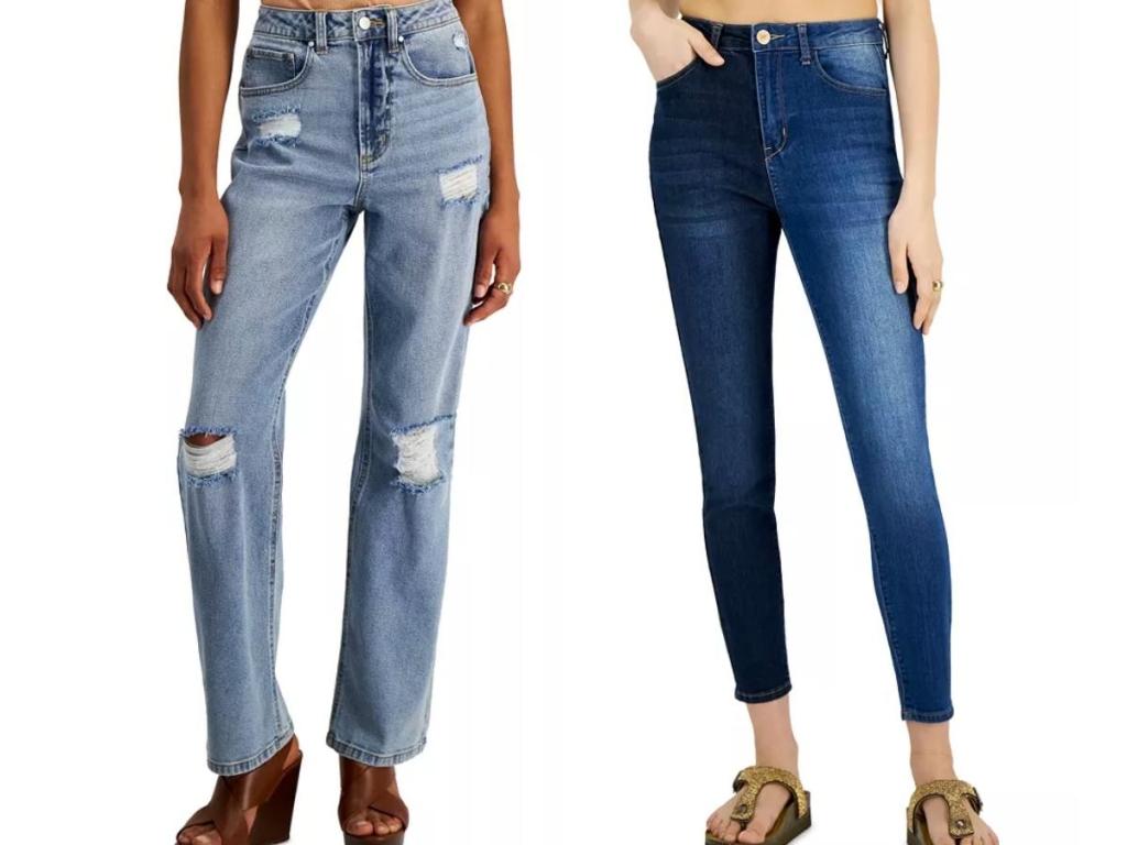 macy's juniors straight leg and skinny jeans