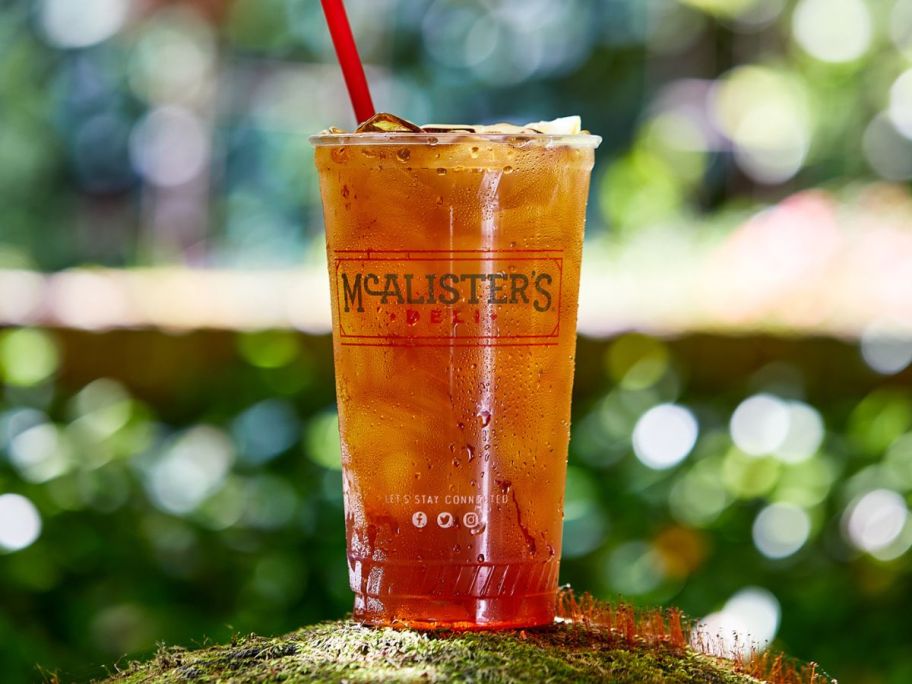 a cold beverage from MCAlisters