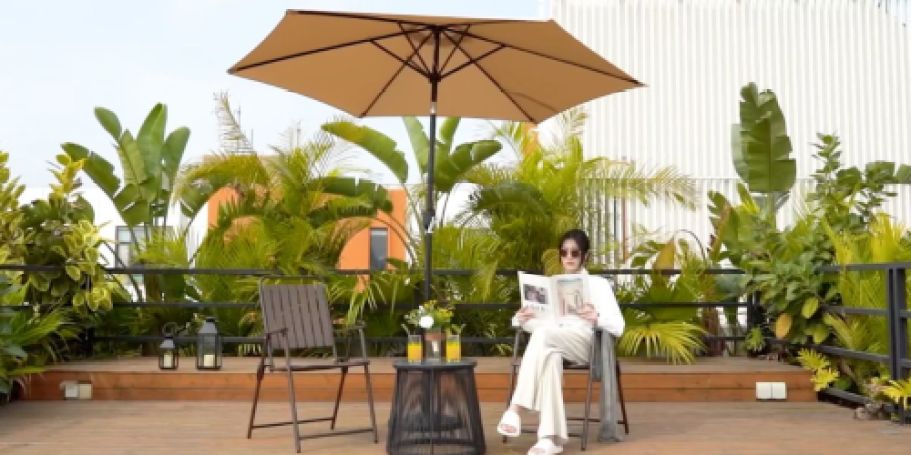 Tilt 9′ Patio Umbrella Just $19.99 on Amazon (Reg $46)