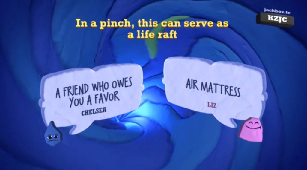 screenshot of virtual jackbox games