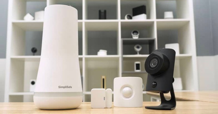 simplisafe security kit on table