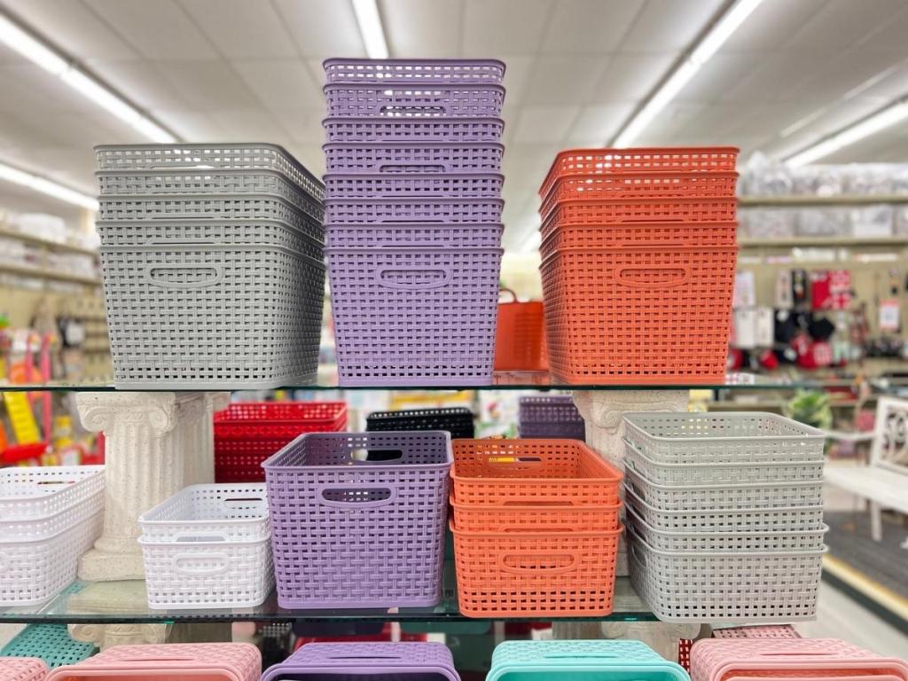 storage baskets at Hobby Lobby