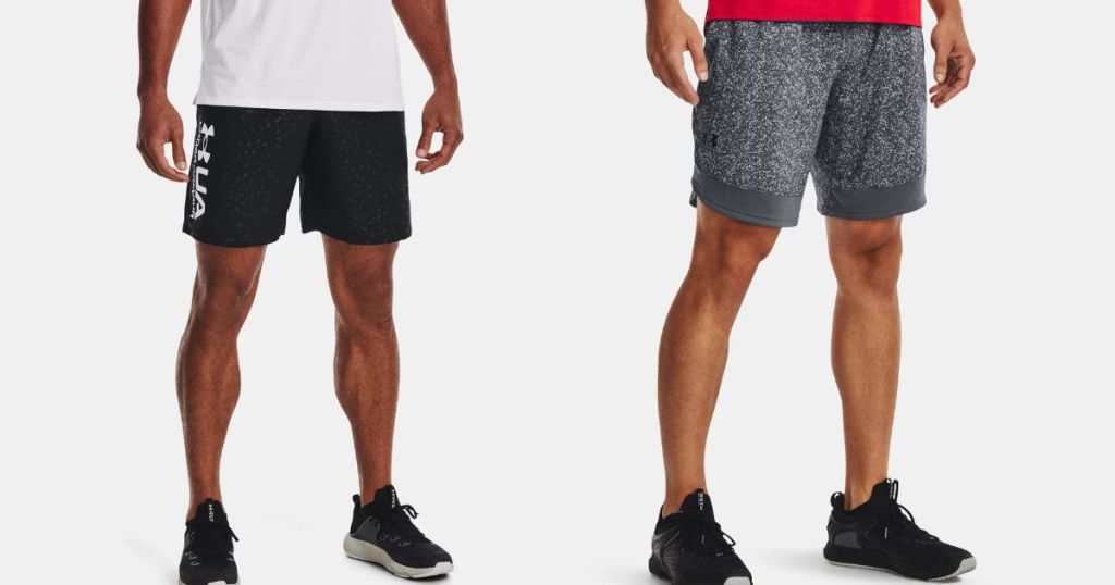 men wearing Under Armour shorts