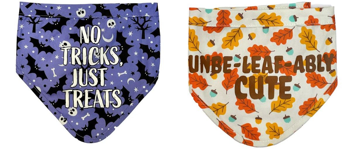 Kohl's Pet Clothes - Dog Halloween and Fall Bandanas