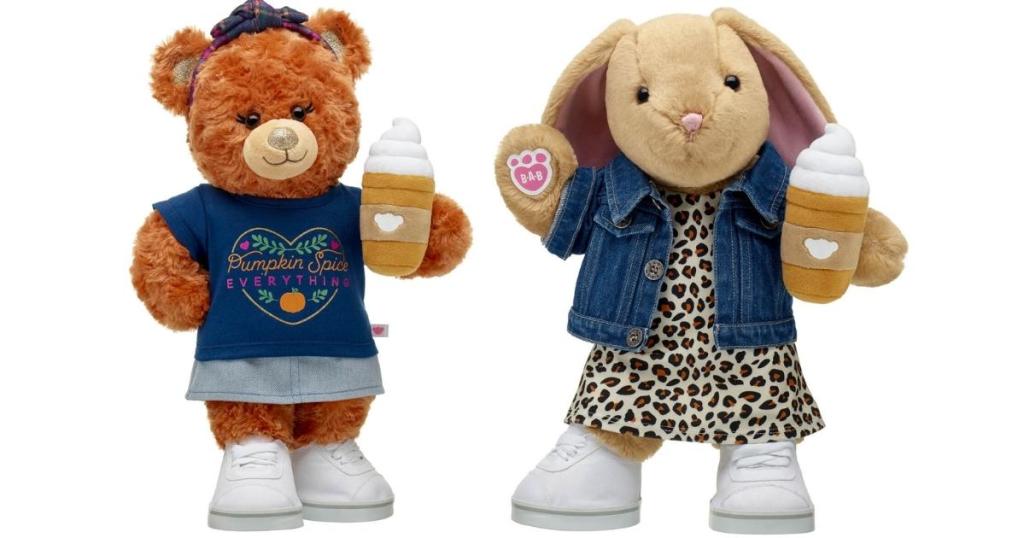 build a bear fall coffee pumpkin spice bear and coffee dog