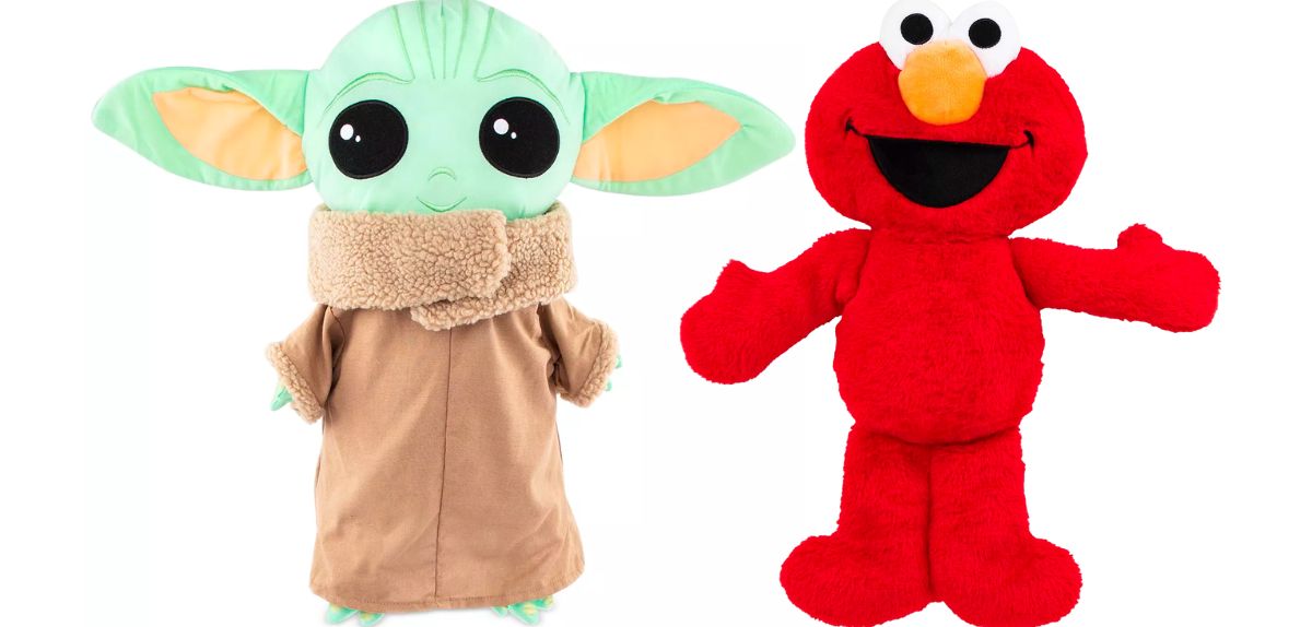 Elmo and grogu pillow buddies