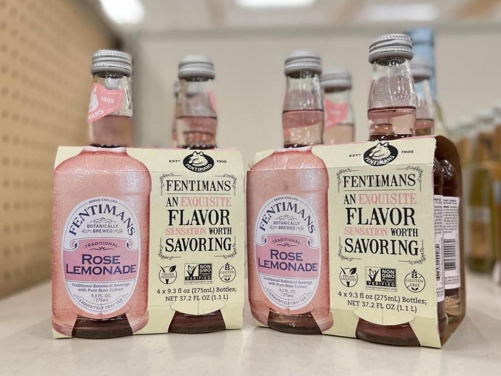 Fentimans Rose Lemonade Glass Bottles 4-Pack