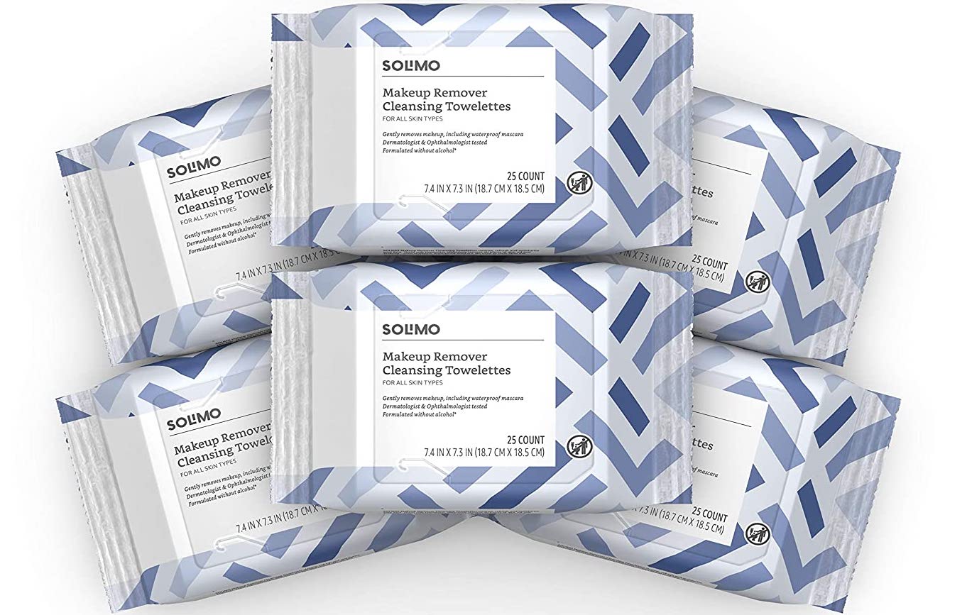 Solimo Makeup Remover Wipes 6-Pack Just $9.22 Shipped on Amazon (Juts $1.54 Per Pack)