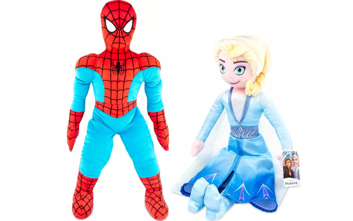 Spiderman and elsa pillow buddies