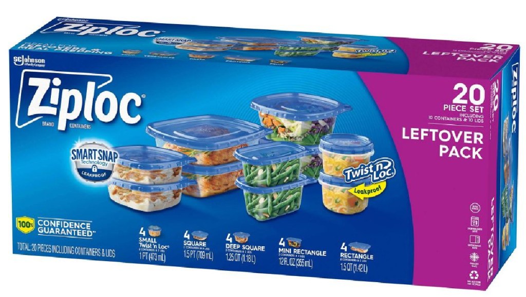 Ziploc Starter Variety Pack 20 Piece Set