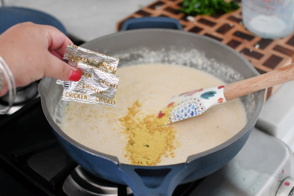 adding ramen seasoning packets to best ramen recipe