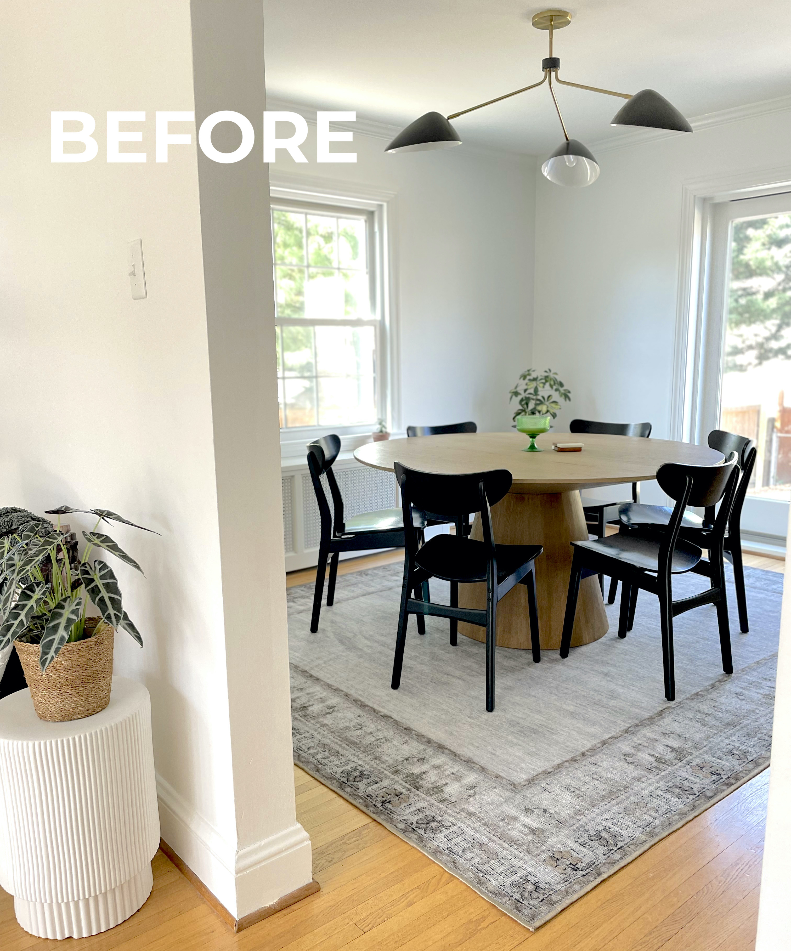 before of dining room with no wallpaper