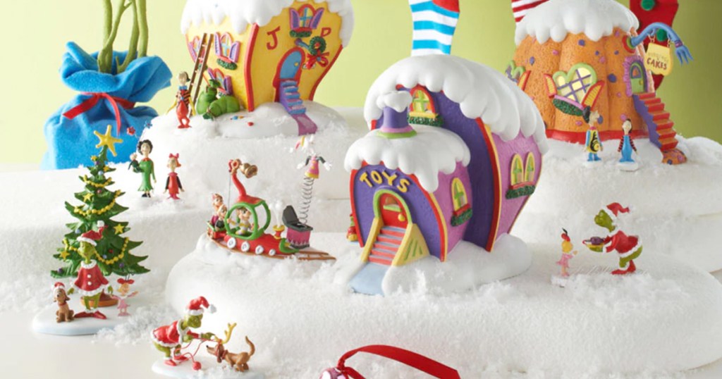 department 56 grinch village set up